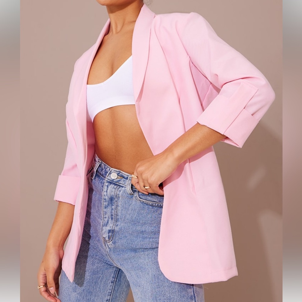 PrettyLittleThing Pink Blazer